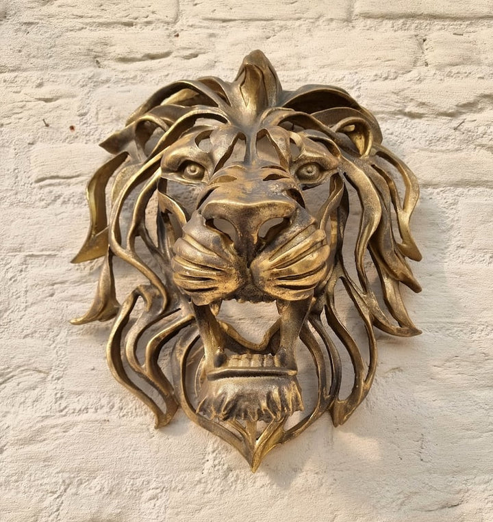 BowLift | Rare Find-Large Lion Head Wall Mounted Art Sculpture