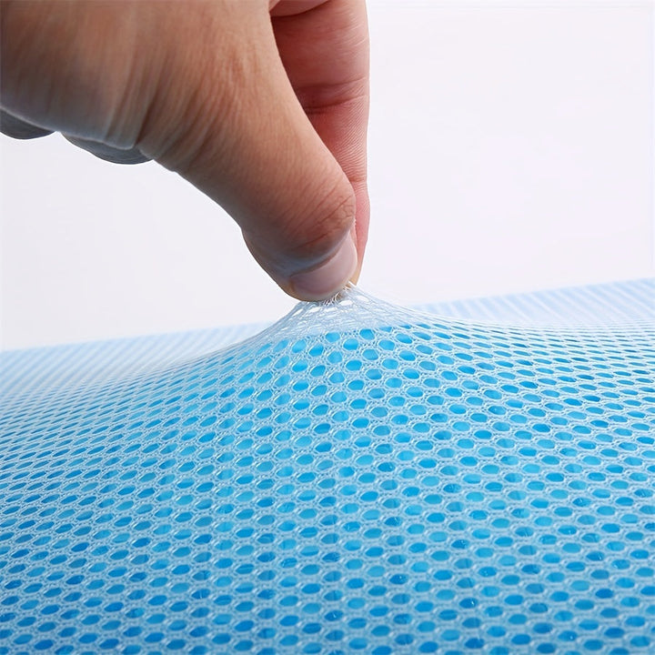 1pc Ergonomic Memory Foam Pillow with Breathable Mesh and Cooling Gel Core - Supports Neck and Back for Comfortable Sleep | Bowlift