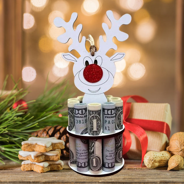 BowLift | Christmas Money Holder Ornament | Handmade Wooden Decoration | Festive Gift Idea
