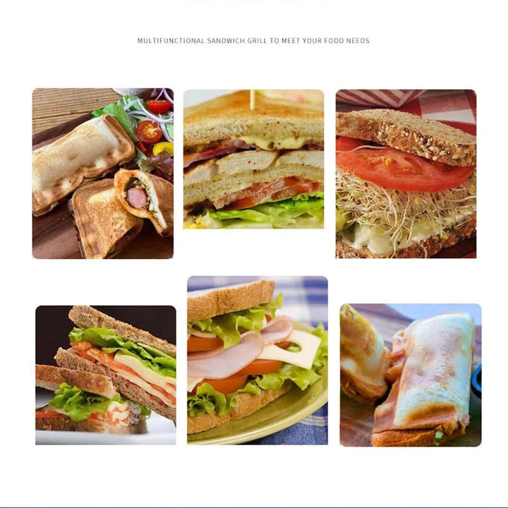 BowLift | Double-sided sandwich pan – Non-stick aluminum breakfast roaster