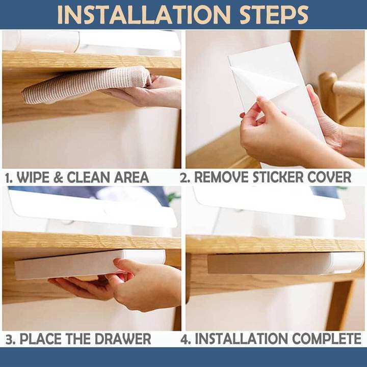 BowLift | Storage drawer under the table without perforation
