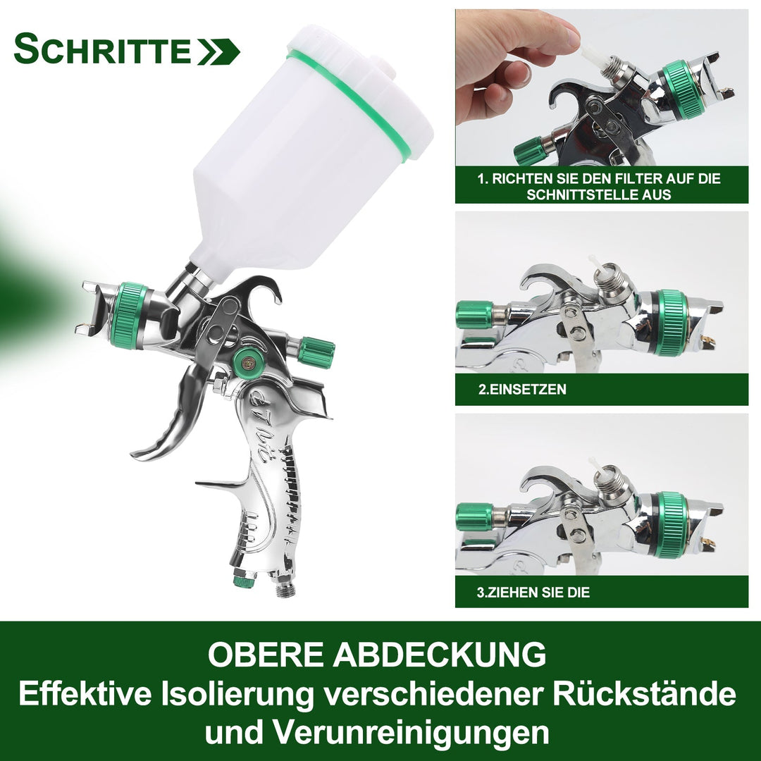 HVLP Spray Gun Spray Gun Set with Stainless Steel Nozzle | Bowlift