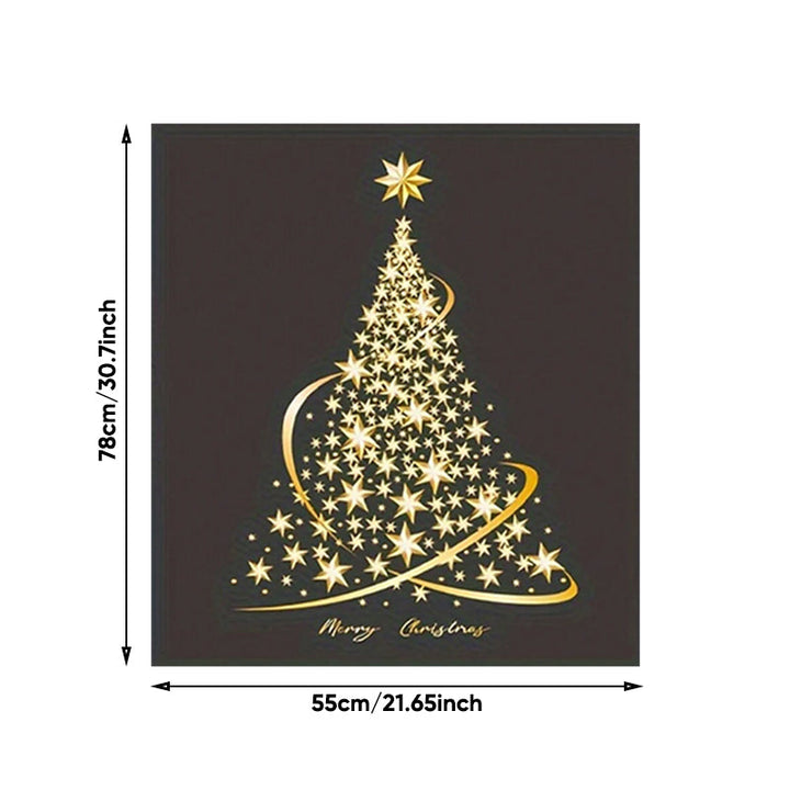 BowLift | Golden Christmas Tree Window Clings Stickers for Glass