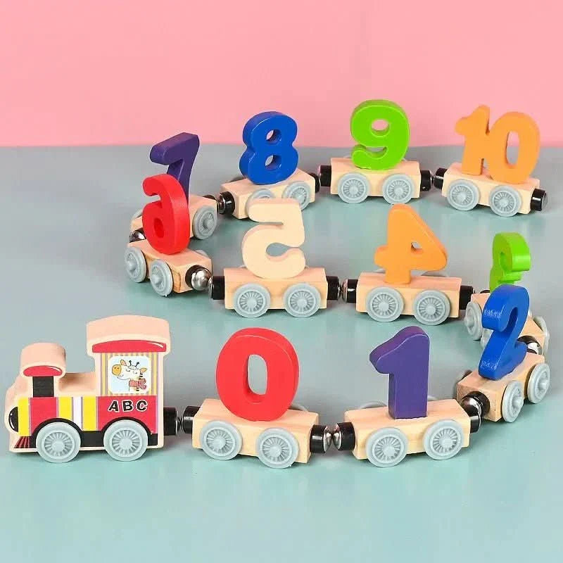 BowLift | MagniTrain – Magnetic Wooden Number Train for Playful Learning