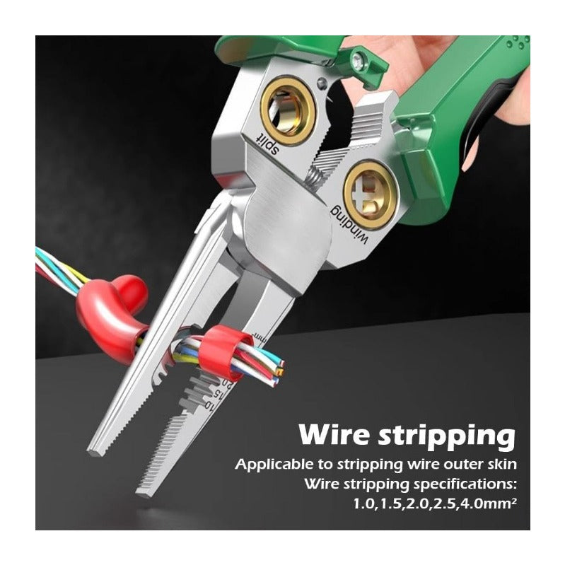 BowLift | 8-in-1 Wire Stripping Tool with Built-In Voltage Detector – Cut, Twist, Test, and Strip in One