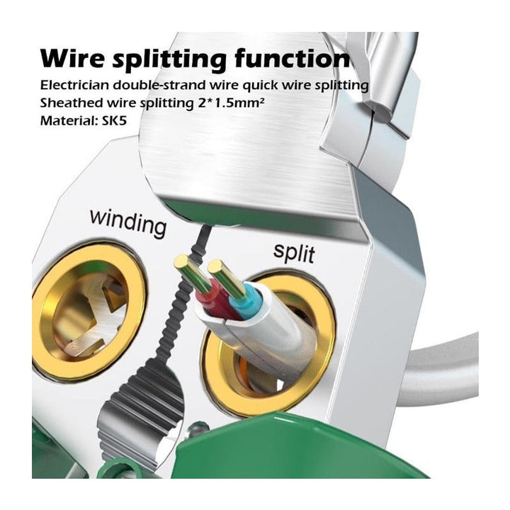 BowLift | 8-in-1 Wire Stripping Tool with Built-In Voltage Detector – Cut, Twist, Test, and Strip in One