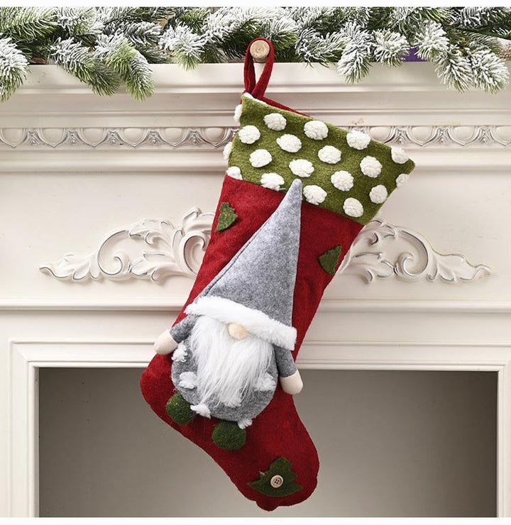 BowLift | Christmas Decorative Supplies Lambswool Three-dimensional Christmas Socks