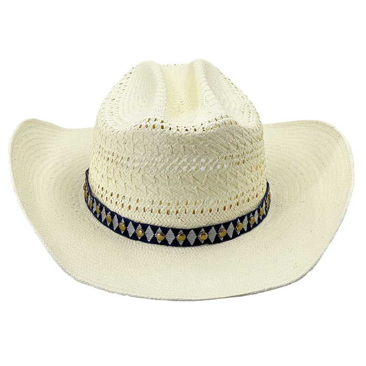 Curved-Brim Straw Hat – Cut-Out Crown Detail | Bowlift