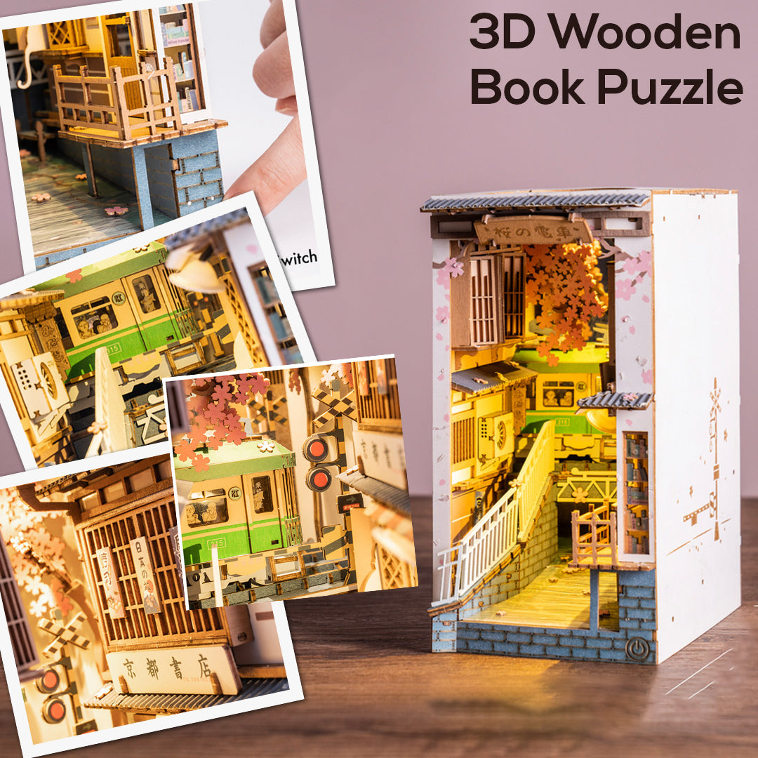 BowLift | 3D Wooden Book Nook Puzzle