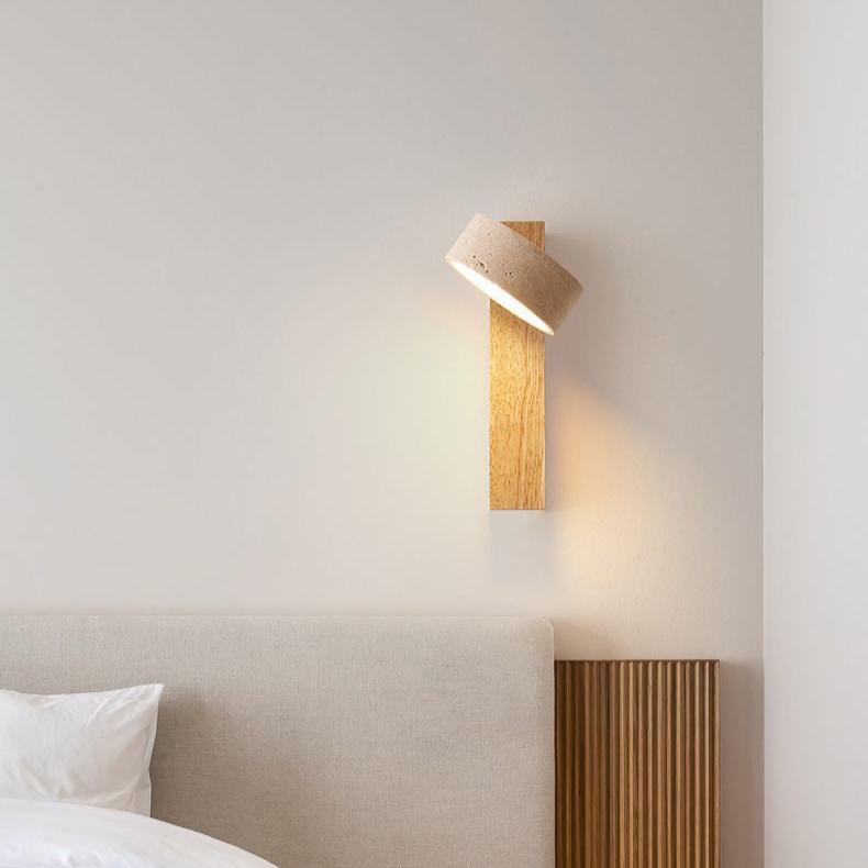 BowLift | Ivory Toned Travertine Wall Lamp