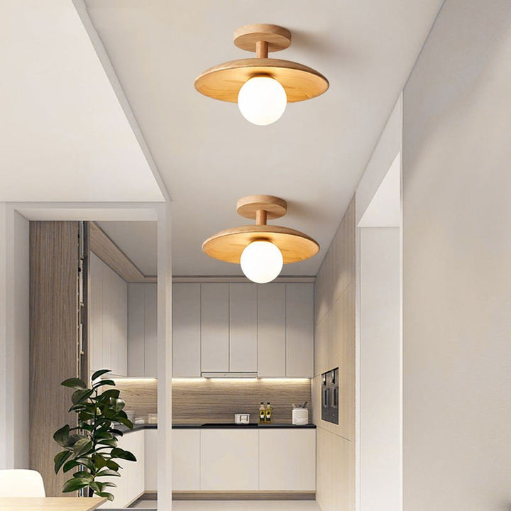 Stylish Japanese Ceiling Lamp - ZenGlow | Bowlift