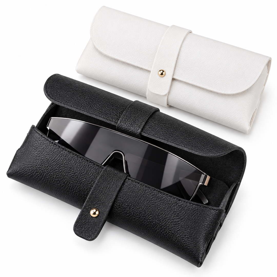 Roll-Up Leather Eyewear Organizer Case Bowlift
