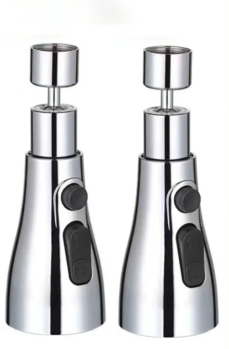 HydroFlex360 – Multifunctional 360°/720° Rotatable Kitchen Faucet Attachment with 3 Spray Types Bowlift
