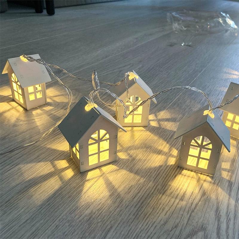BowLift | Fairy Wood House Lights - Christmas Village Houses String Lights