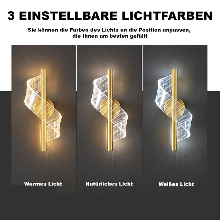 BowLift | Luxury Glass Wall Lamp with Candle Holder