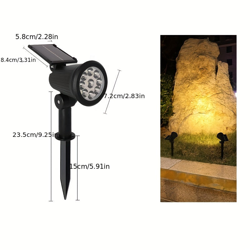 SolarLuxe Spotlight - Sustainable 9LED Garden Lighting | Bowlift