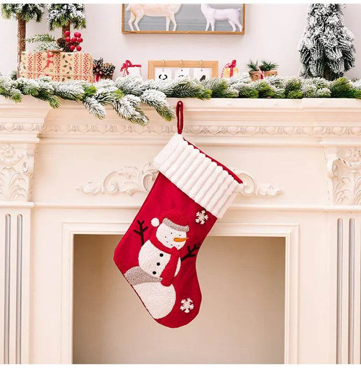 BowLift | Christmas Decorations Gold Velvet Patch Christmas Stockings