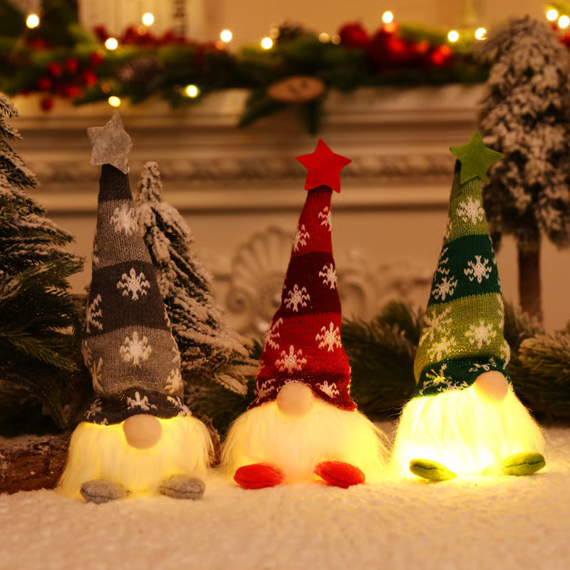BowLift | Christmas Elf with LED Light | Handmade Decoration Figure | Nordic Design