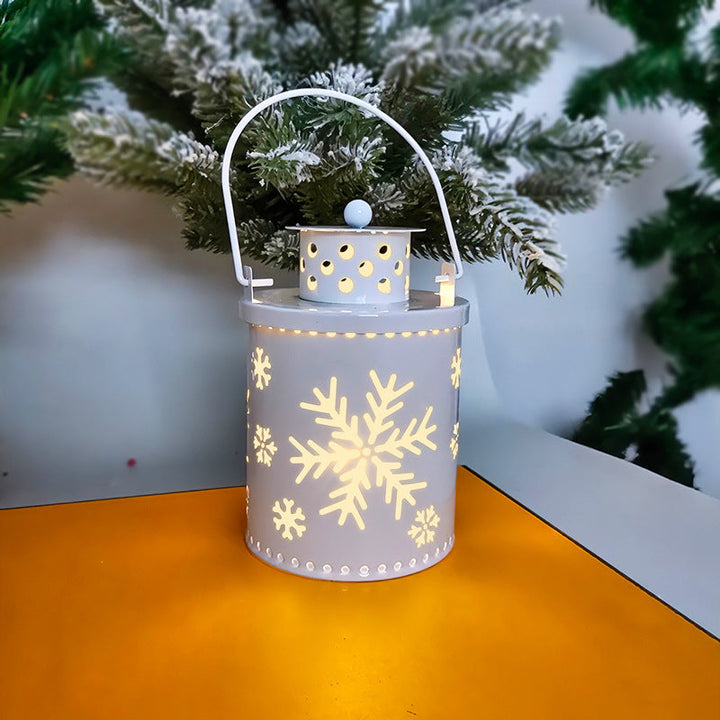 BowLift | Electronic Christmas Candle with Flickering LED Light – Decorative Iron Candle Holder for Indoor