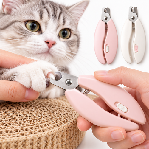 Pet Nail Clippers with Safety Guard and Ergonomic Compact Handle Bowlift