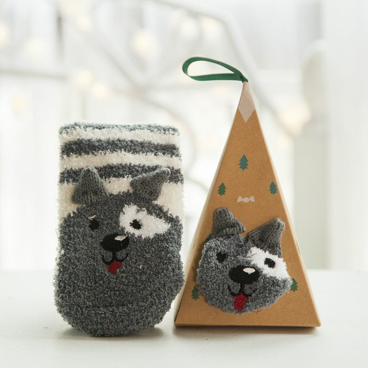 BowLift | MerryFeet Cozy Christmas Socks | Plush Coral Fleece | Warm Winter Gift Box