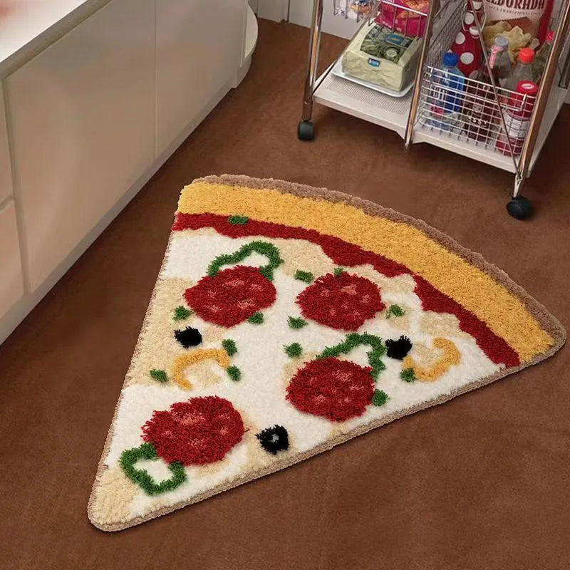 BowLift | Fluffy Tufted Pizza Bath Mat