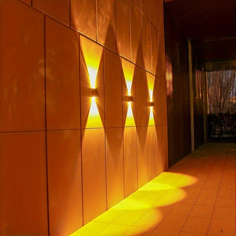 BowLift | Modern LED outdoor wall light with up & down light – Waterproof wall lamp for house facade and entrance area