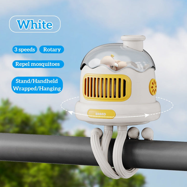 USB Rechargeable Portable Mosquito Repellent Stroller Fan | Bowlift