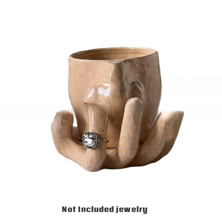 BowLift | Artistic Hand Grip Base Unique Coffee Mug