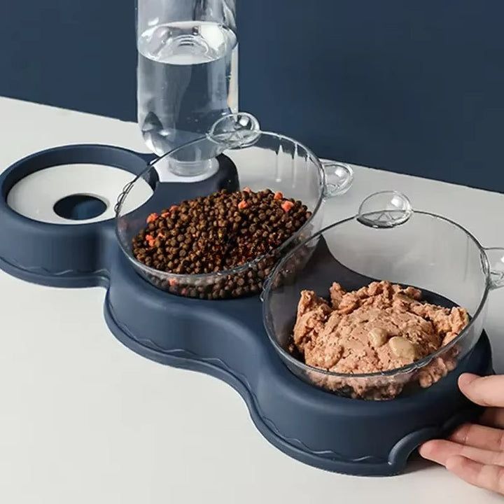 BowLift | FEASTFLOW – 3-in-1 Elevated Feeding Station with Automatic Water Dispenser