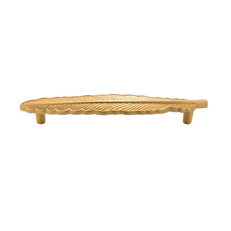 Feather Design Brass Cabinet Handle Wardrobe Drawer Pull Door Handle | Bowlift