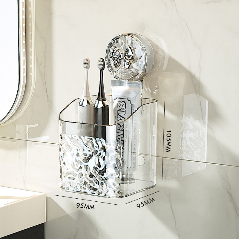 BowLift | Light Luxury Style Glacier Pattern Suction Cup Shelf