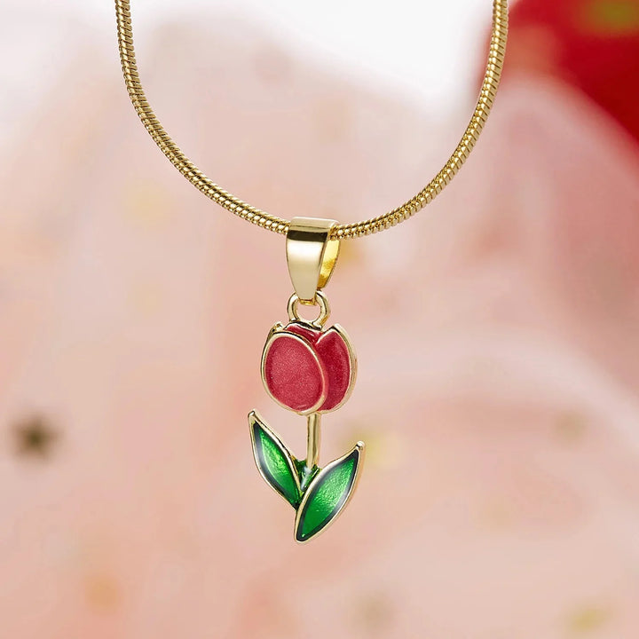 BowLift | Feminine Floral Tulip Bracelet and Necklace Set