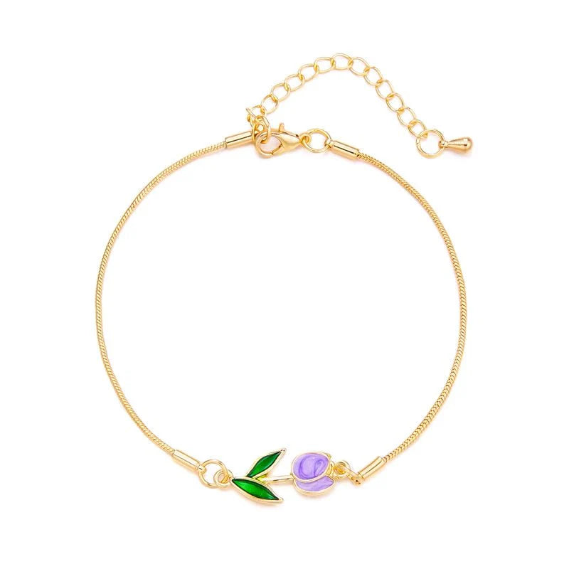 BowLift | Feminine Floral Tulip Bracelet and Necklace Set