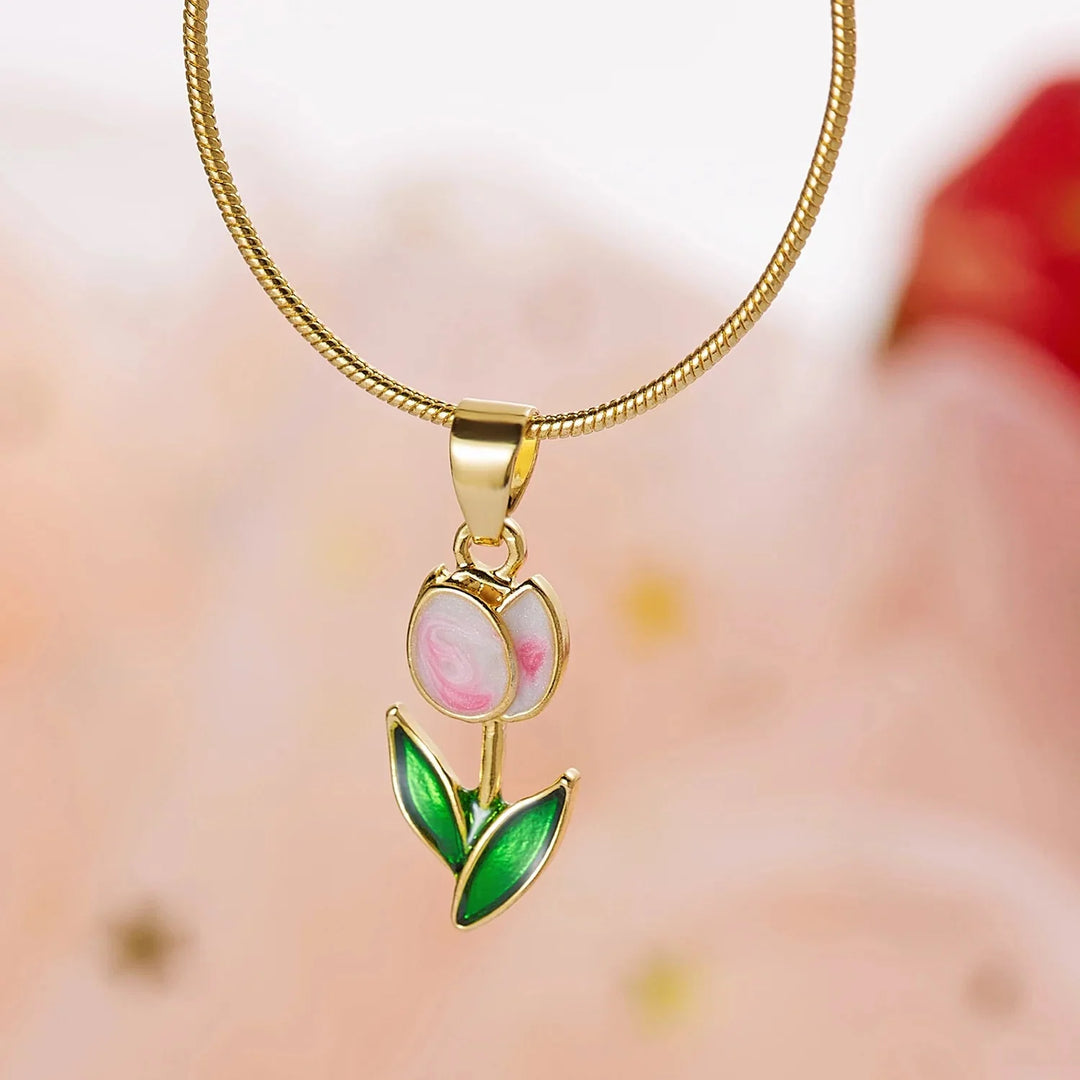 BowLift | Feminine Floral Tulip Bracelet and Necklace Set
