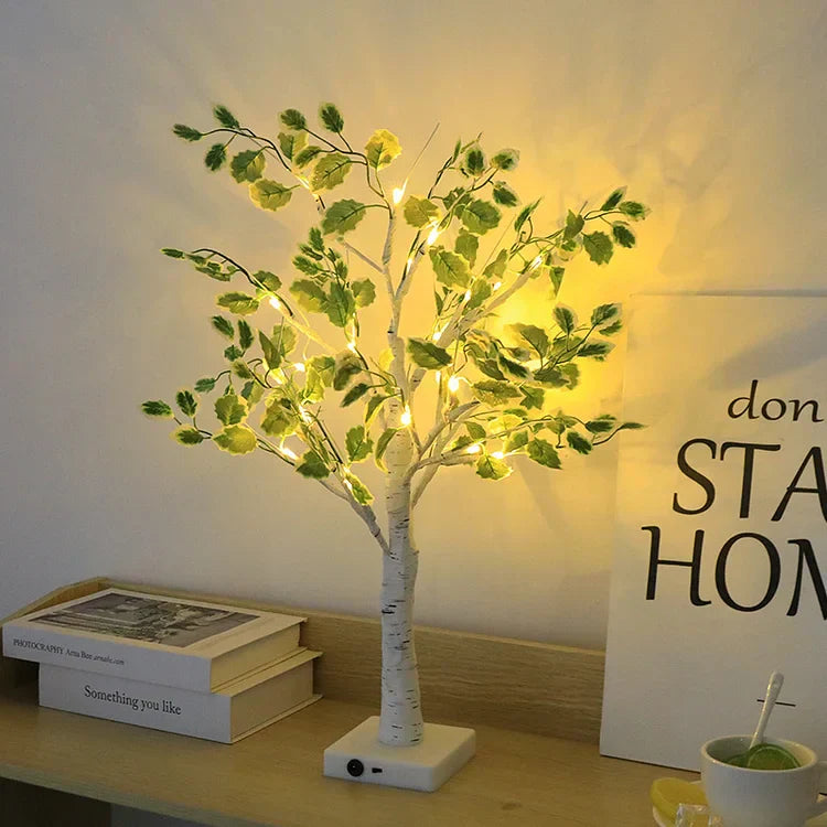 BowLift | Fairy Lights LED Tree with Green Leaves