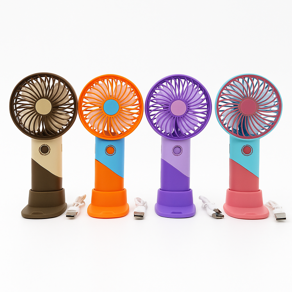 ColorTwist™ Mini Fan – 3-Speed Rechargeable Handheld Fan | Bowlift