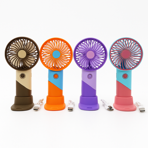 ColorTwist™ Mini Fan – 3-Speed Rechargeable Handheld Fan | Bowlift