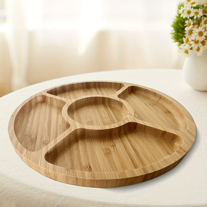 BambooServe - Elegant Round Snack Board for Your Kitchen Bowlift