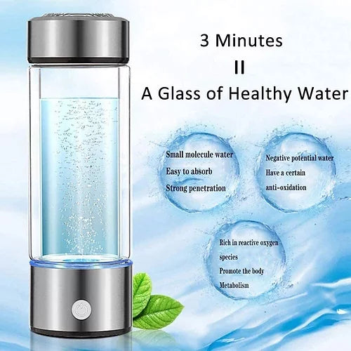 BowLift | H2 Water Hydrogen Bottle Stainless Electrolysis Ionizer