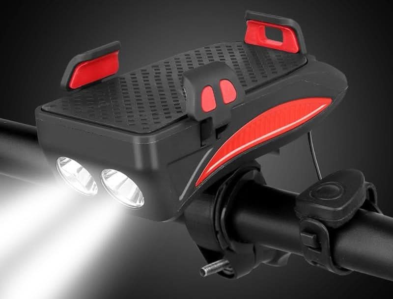 BowLift | 4-in-1 Bike Phone Holder with Powerbank, Light & Horn