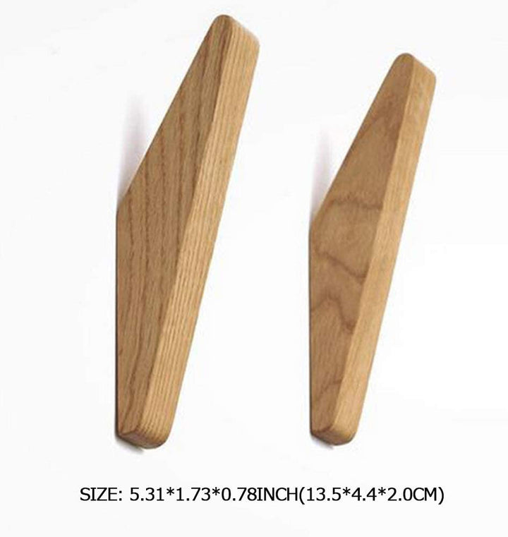 BowLift | Wooden Wall Hooks Set Nordhaak – 6 Minimalistic Coat Hooks made of Solid Wood