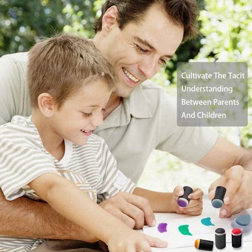 BowLift | Finger Species – Creative finger paint set with stamps & stencils