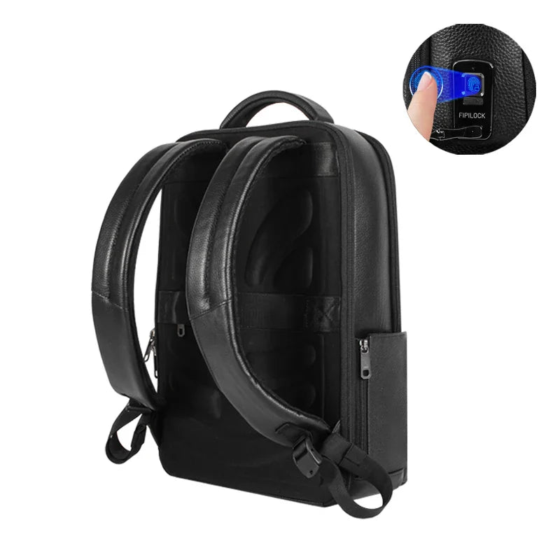 Men’s Business Laptop Backpack with Fingerprint Lock – Large Capacity Anti-Theft | Bowlift