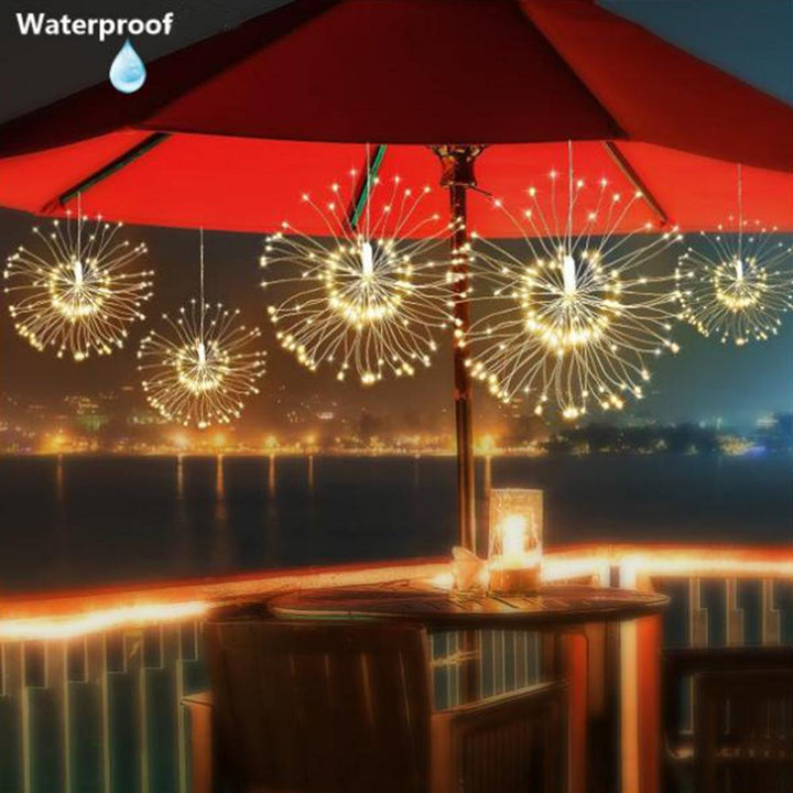 BowLift | Fireworks Holiday Light - String Light Outdoor Christmas Garland For Garden, Bistro, Party Decor