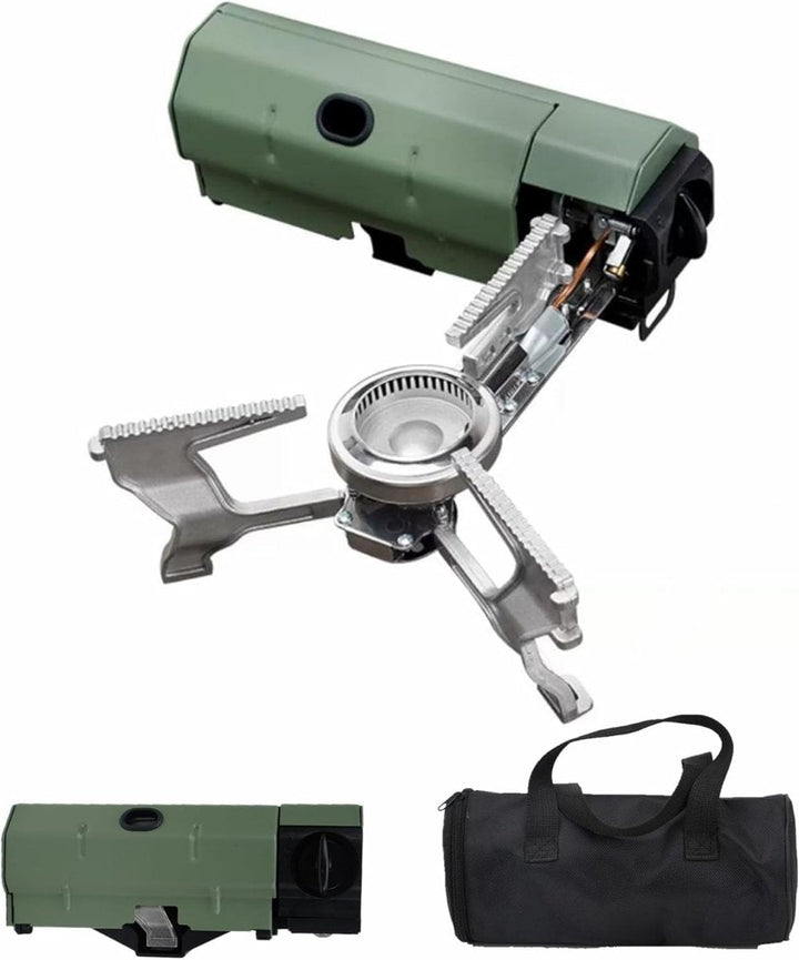 BowLift | FLAMECAMP – Portable Butane Camping Stove with Storage Bag & Gas Bottle
