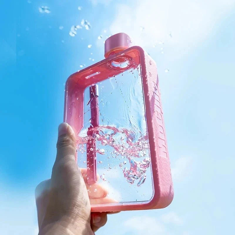 BowLift | Flat transparent water bottle