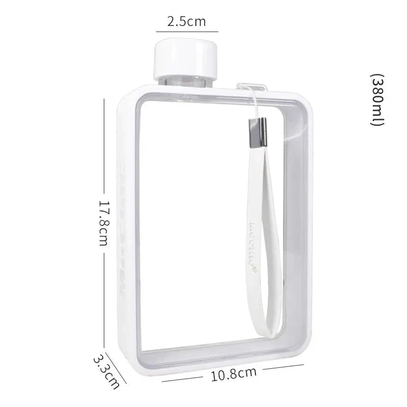 BowLift | Flat transparent water bottle