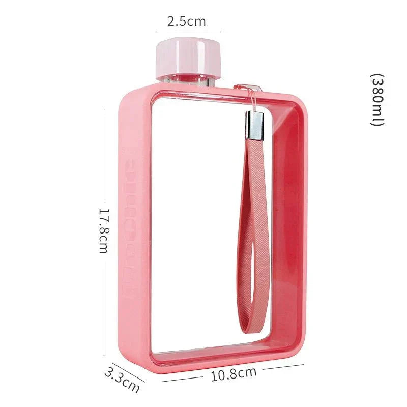 BowLift | Flat transparent water bottle