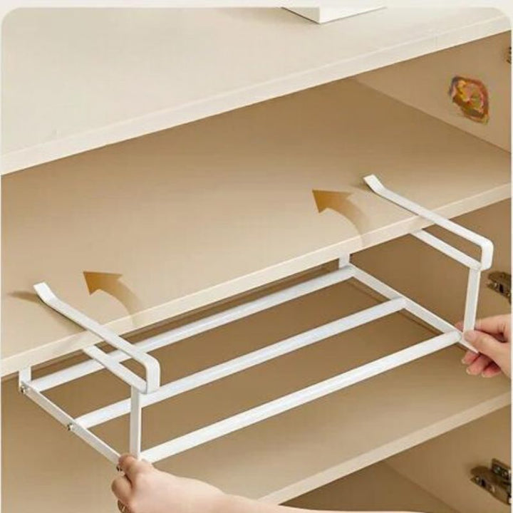 BowLift | FlexFit Shelf Extension – Adjustable Shoe Cabinet Organizer – Space-Saving Storage Solution – No-Tool Assembly – Fits 40–65 cm
